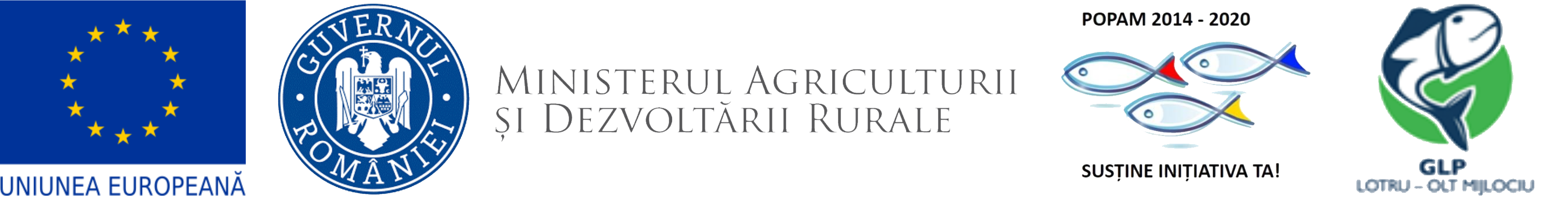 UE · Guvernul României · MADR · POPAM · GLP Lotru–Olt Mijlociu